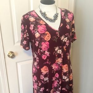 Floral Faux-Wrap Dress
